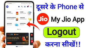 My Jio App Dusre Ke Phone Se Logout Kaise Kare | How to Logout My Jio App From Other Device