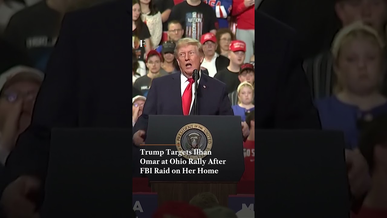 Trump Targets Ilhan Omar at Ohio Rally After FBI Raid on Her Home thumbnail