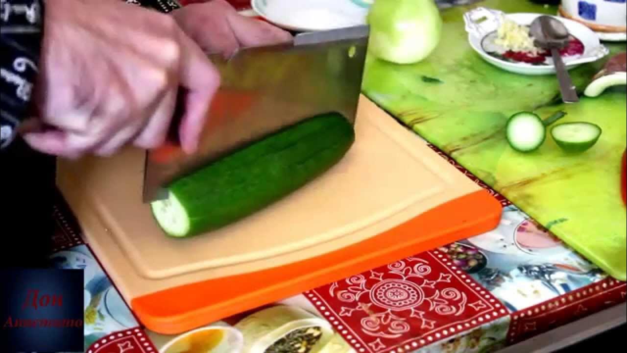 Огурцы с мясом по корейски - YouTube
