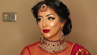 CLASSIC ASIAN RED BRIDAL HAIR AND MAKEUP