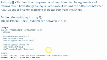 Chp 5.2 String v16  | String Function strcmp()