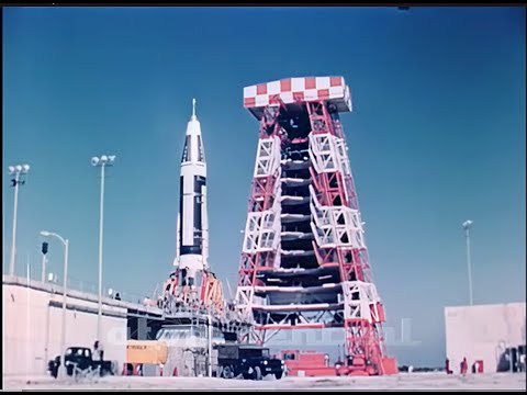 Erste erfolgreiche Vorbereitung und Start einer Atlas-Rakete. Originalgeräusche der Missionskontr...