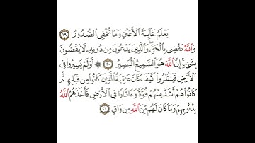 سورة غافر 7 القسم السابع تكرار كيفي من .. يعلم خائنة الأعين وما تخفي الصدور .. إلى .. من واق