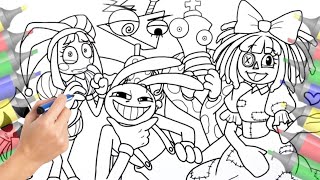 Amazing Digital Circus coloring pages/How to color ALL CHARACTERS from digital circus pilot