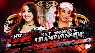 Roxanne Perez Vs Wendy Choo - Nxt Womens Championship - Wwe 2K23