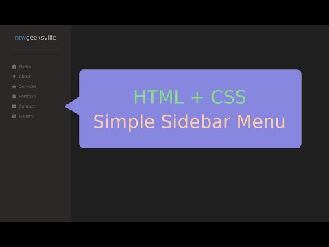 HTML CSS Simple Sidebar Menu