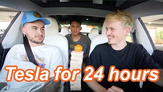 LIVING IN MY TESLA FOR 24 HOURS! w/ Kian Lawley PART 1