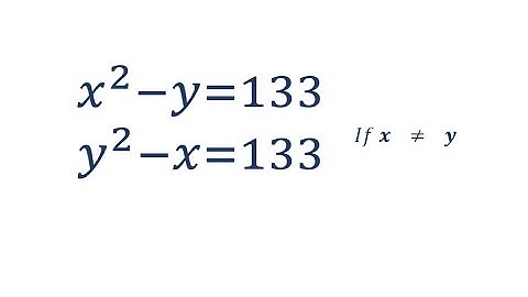 Germany & USA | Can you solve this Maths Olympiad Problem?  (x,y) = ?