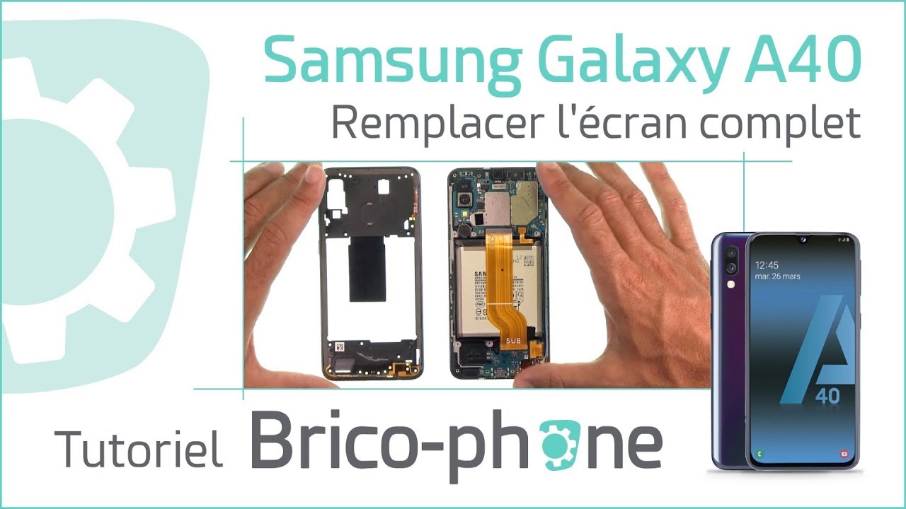 Comment changer l'écran du Samsung Galaxy A40 ? (Vitre + Amoled pré-montés  sur châssis) Tutoriel - YouTube