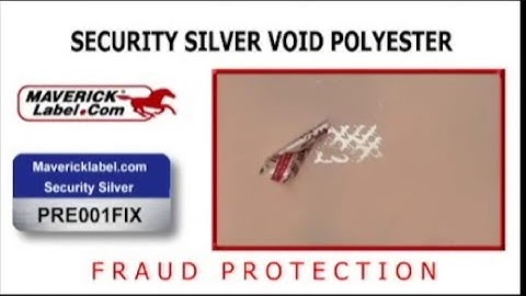 Security Silver Void Polyester Asset Tags Video