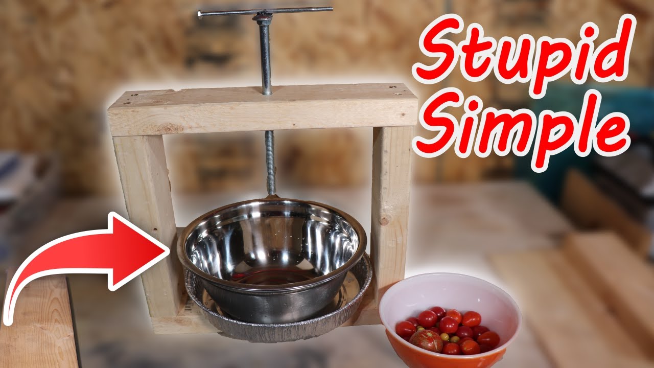 Make Your OWN Wine and Juice Press for PENNIES! (DIY Fruit Press)