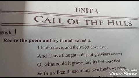 std 9 English Unit  4 Pretask