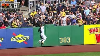 Marte makes great catch, robs a home run