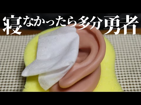 [ASMR] 絶対に確実に全員が多分寝る耳のマッサージ (ウェットティッシュ) (No Talking)