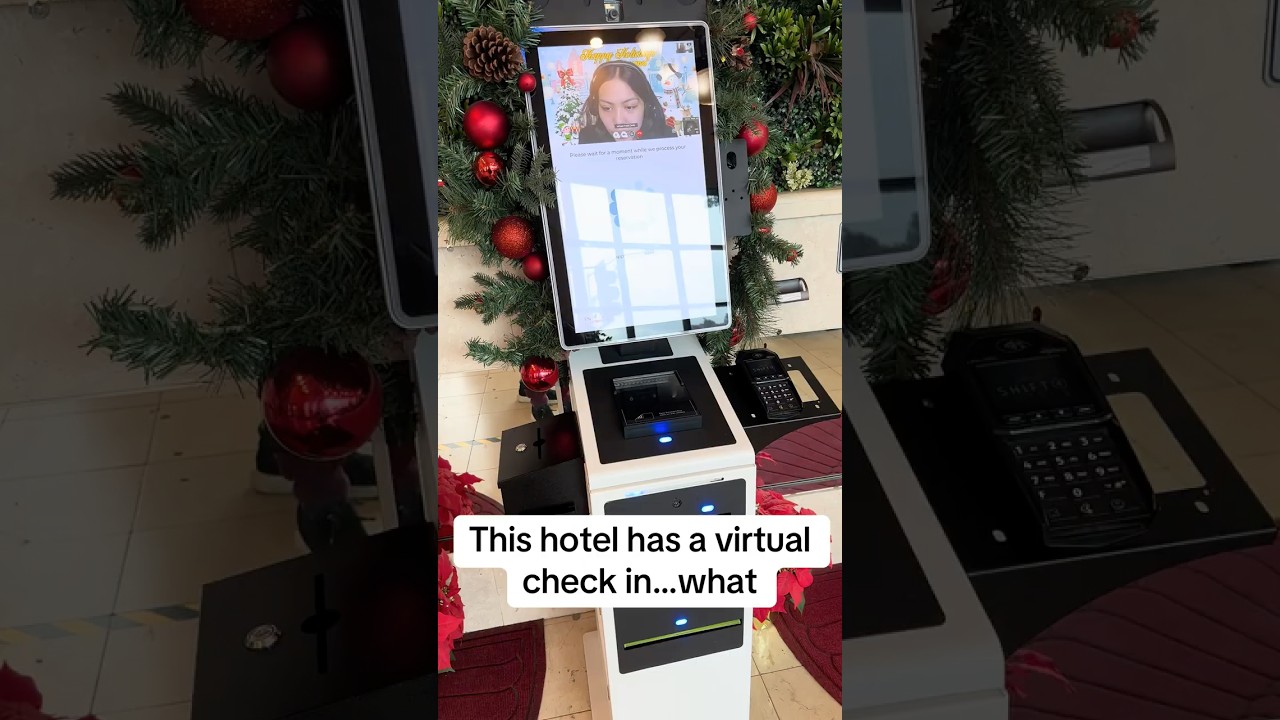 This hotel has a virtual check-in...no front desk at all. Kinda crazy #shorts #travel