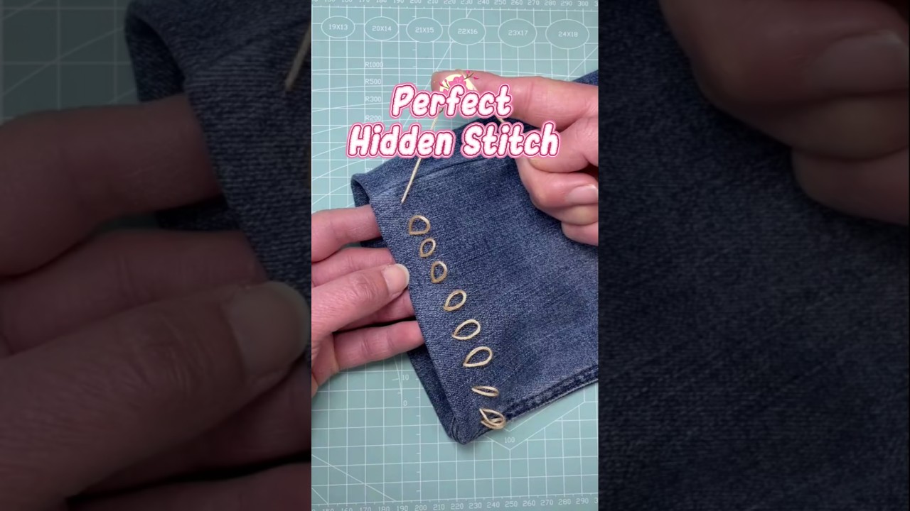 Perfect Hidden Stitch Tutorial 🧵✨ #tips #diy #sewing
