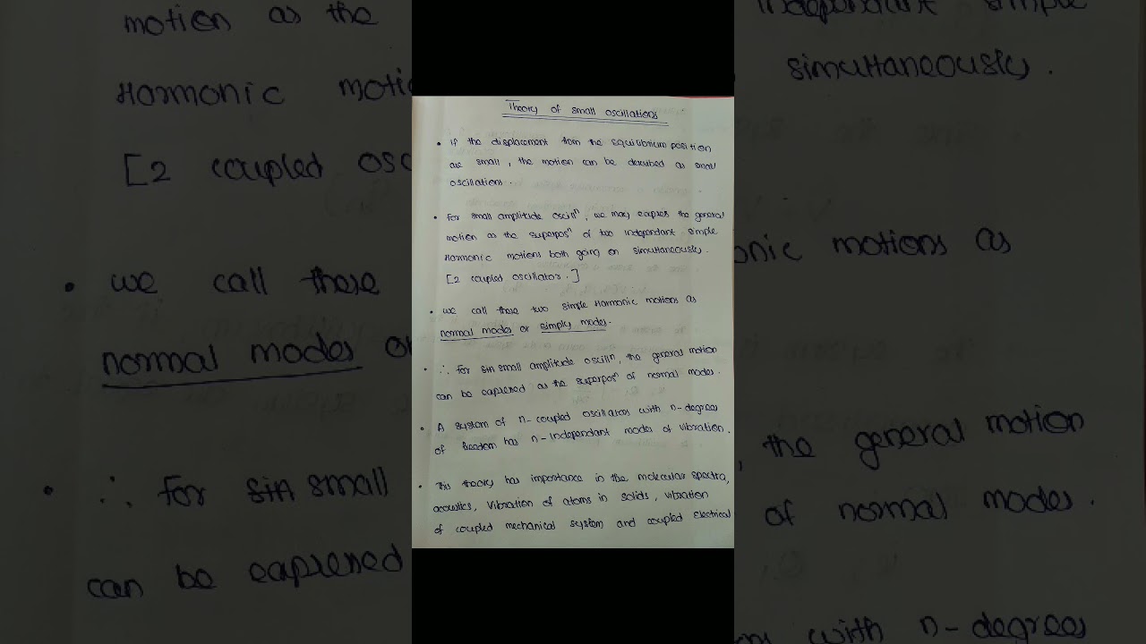Theory of small oscillations , Potential Energy and Equilibrium - 1D oscillator