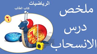 ملخص درس الانسحاب للصف السادس بمادة الرياضيات