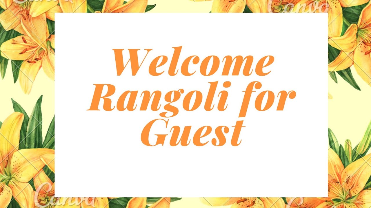Welcome Rangoli Guest welcome Rangoli for guest | simple Rangoli design | beginners special ...