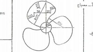 شرح طريقة رسم ريشة مروحه الرسم الهندسي مرحله اولى هندسة نفط