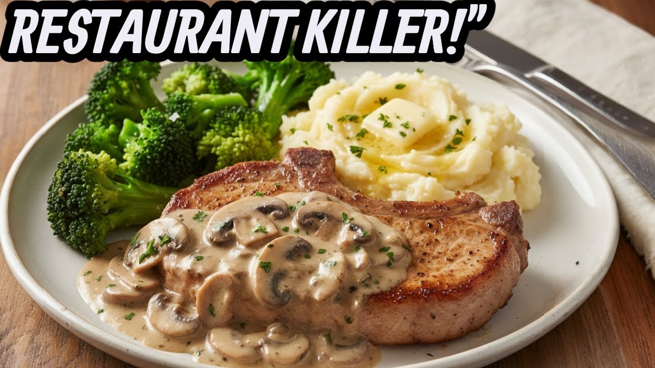 Мои секретные сливочные свиные отбивные с грибами на вкус лучше, чем в любом ресторане!