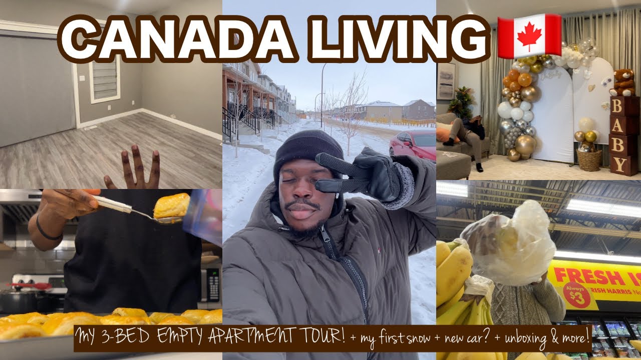 Жизнь в Канаде 🇨🇦 #5 | Обзор моей пустой трехкомнатной квартиры! + мой первый снег + новая машина...