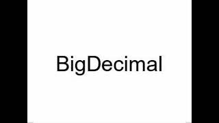 BigDecimal Java Class Example