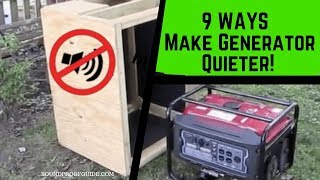 How to make a generator quieter  9 Ways That Work!