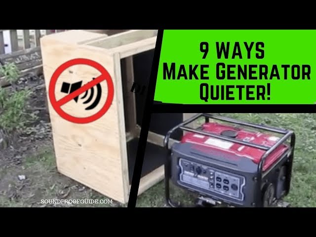 How to make a generator quiet deals