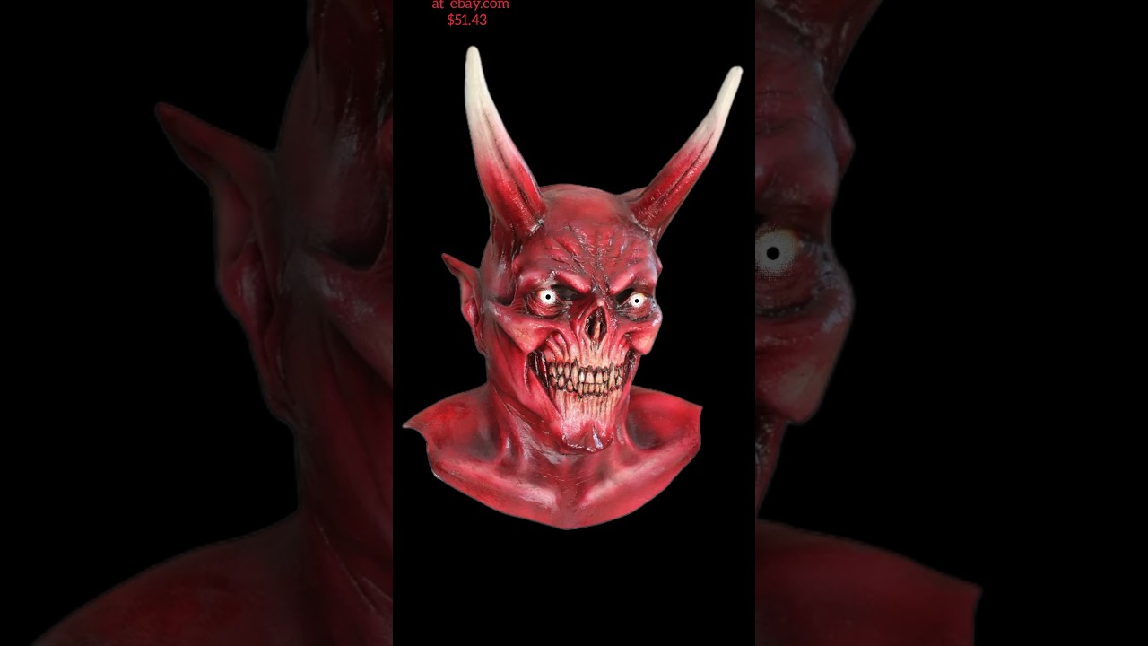 The Red Devil Latex Face Mask Horror Halloween Cosplay Ghoulish Productions 