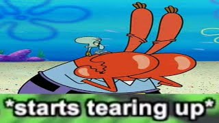 Mr Krabs has a Stroke over SpongeBob's Death (AI Sponge Clip)