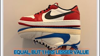 Air Jordan 1 low Chicago 2025 VS Travis Fragment low weekend releases  **WITH ON FOOT**