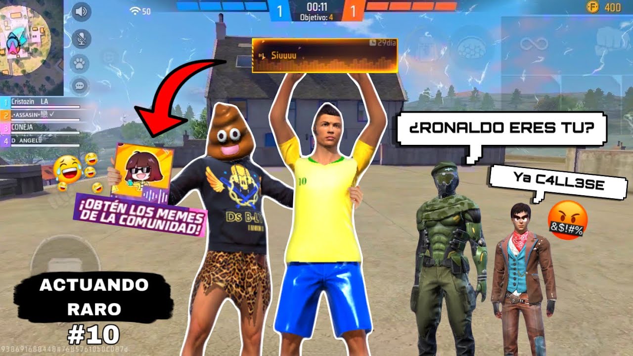 Actuando RARO en Duelo de Escuadras #10 | FREE FIRE (Con paquete de voz de memes) 🤣