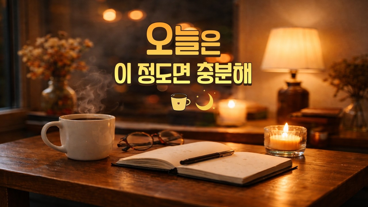 오늘은 이 정도면 충분해 ☕🌙 | 일요일 저녁, 마음을 정리하는 카페 음악