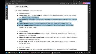 Computer programing II - Lab 5 - Encapsulation