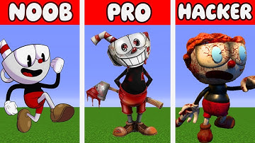 NOOB VS PRO VS HACKER Cuphead Minecraft Pixel Art