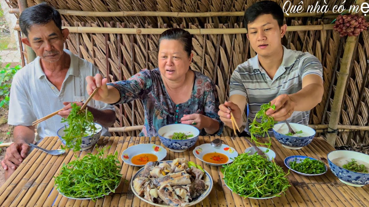 Hướng dẫn Cách nấu cháo cá lóc – Cháo Cá Lóc Đồng Rau Đắng Nước Cốt Dừa | Ấm Lòng Ngày Mưa Nới Miền Quê || snakehead fish porridge