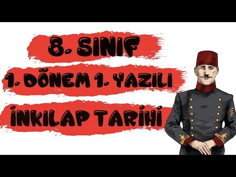 8. SINIF İNKILAP TARİHİ 1. DÖNEM 1. YAZILI - 2020