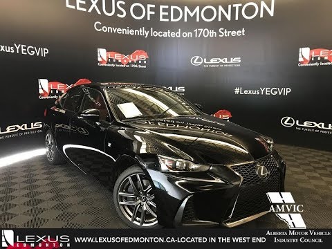 Black 2018 Lexus IS 300 F Sport Series 1 Walkaround Review East Edmonton Alberta