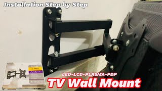 How to Install LED LCD PDP TV Wall Mount Bracket X-200 17”-42” | Swivel \& Tilt TV Wall Bracket DIY