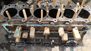 Restoration diesel engine cylinder block cracked & leakage testing