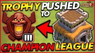 GETTING TO CHAMPION LEAGUE AS A TH8!! | Trophy Push - Town Hall 8