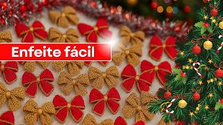 Deixe sua árvore de natal mais charmosa com esse enfeite fácil de fazer! 😍