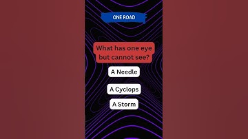 What has one eye but can