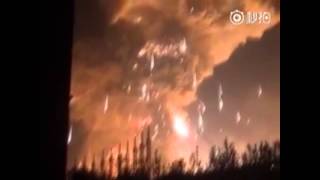 Explosion recorded by residents in Tianjin, China