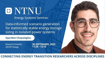 NTNU Energy Systems Seminar: Data-informed scenario generation for statistically stable storage