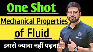 Class11 Chapter10 Oneshot Physics | Mechanical Properties of Fluid One Shot | Class11 JEE NEET CBSE