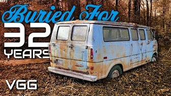 Buried in the woods for 32 years! Will it RUN AND DRIVE? Abandoned Ford SuperVan!