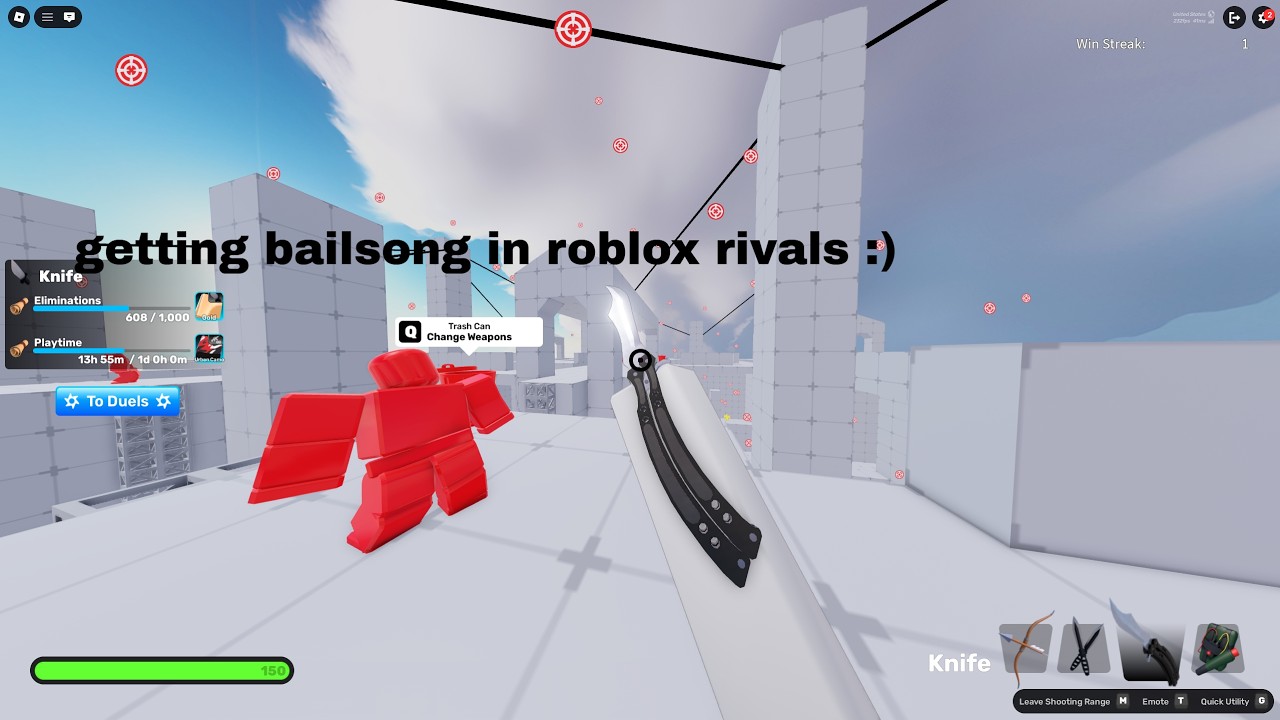 getting balisong in roblox rivals :) - YouTube