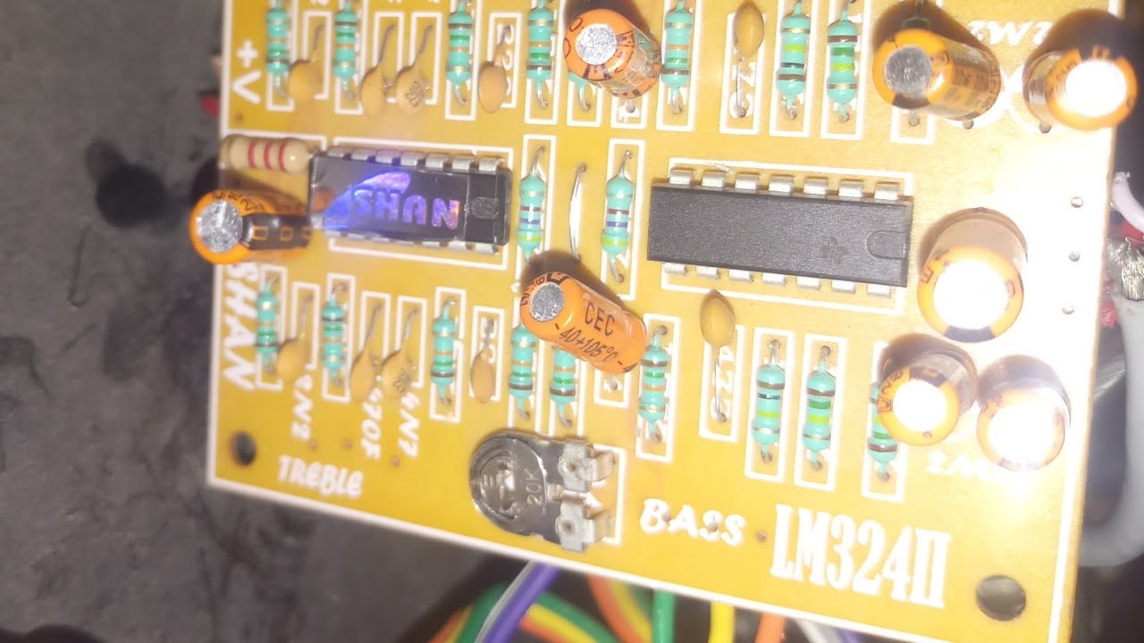LM324 Double IC Bass Treble Board ( BT Board ) Test - YouTube